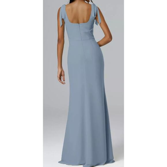 AW BRIDAL 14 1x plus blue Raphaela formal bridesmaid party maxi dress NEW b108 - Picture 3 of 7